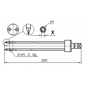 Fomaco 2xL305M Injector Needles